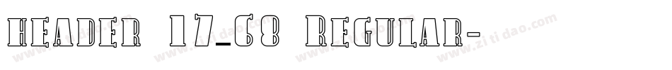 header 17_68 Regular字体转换